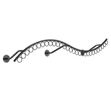 Wave Design Wall Mounted Garment Rack for Home or Retail