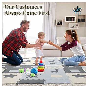 Soft Foam Baby Play Mat for Safe Tummy Time & Crawling