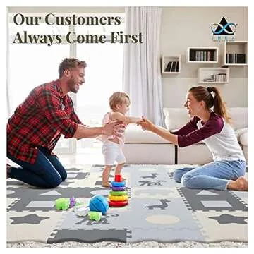 Soft Foam Baby Play Mat for Safe Tummy Time & Crawling