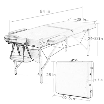 BestMassage Portable Adjustable Spa Bed for Professionals