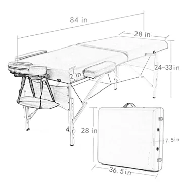 BestMassage Portable Adjustable Spa Bed for Professionals