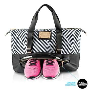 Stylish Designer Gym Tote Bag with Yoga Mat Holder for Women