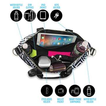 Stylish Designer Gym Tote Bag with Yoga Mat Holder for Women