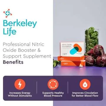 Berkeley Life Professional Nitric Oxide Booster - 60 Capsules for Cardiovascular Health