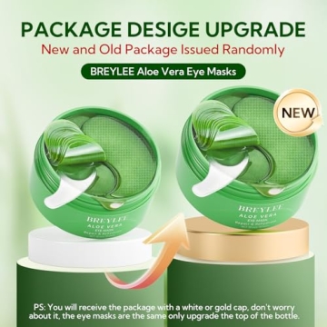 BREYLEE Aloe Vera Eye Masks – 60 Pcs for Puffy Eyes