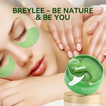 BREYLEE Aloe Vera Eye Masks – 60 Pcs for Puffy Eyes