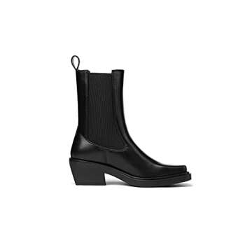 vivianly Square Toe Chelsea Ankle Boots - Fashion Chic Footwear
