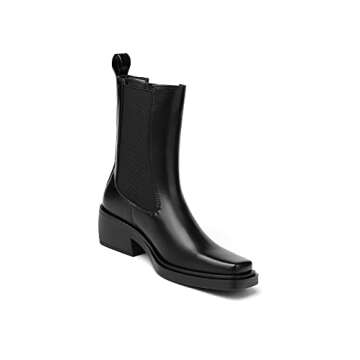 vivianly Square Toe Chelsea Ankle Boots - Fashion Chic Footwear