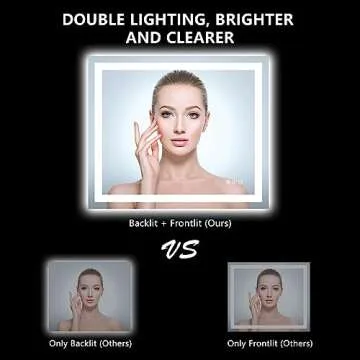 YEELAIT 36x30 Inch LED Bathroom Mirror with Lighting
