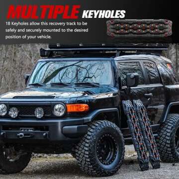 FIERYRED Large Off Road Traction Boards, 2 PCS Traction Mats Recovery for Sand Mud Snow Vehicle Truc...