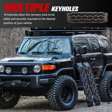 FIERYRED Large Off Road Traction Boards, 2 PCS Traction Mats Recovery for Sand Mud Snow Vehicle Truc...