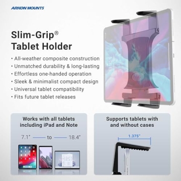 ARKON Clamp Mount - Secure Tablet Holder for All Devices
