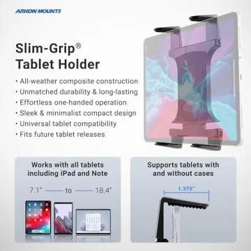 ARKON Clamp Mount - Secure Tablet Holder for All Devices