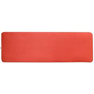 Fitvids All Purpose 1/2-Inch Extra Thick High Density Anti-Tear Exercise Yoga Mat with Carrying Strap, Red