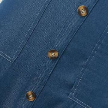 Denim Dress for Women Sleeveless Button Down Slim Fit Midi Jean Dresses Dress V Neck Long Dresses