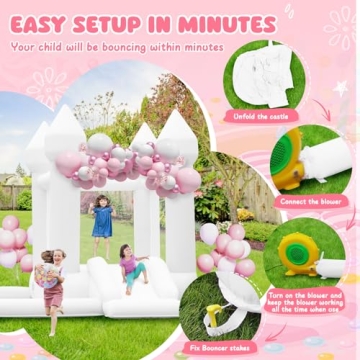 Buy FBSPORT White Bounce House for Kids Events Fun