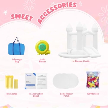 Buy FBSPORT White Bounce House for Kids Events Fun