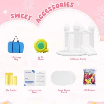 Buy FBSPORT White Bounce House for Kids Events Fun