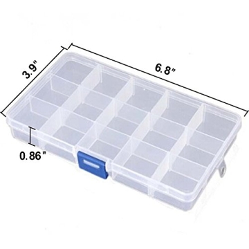 Aketek Adjustable Jewelry Bead Organizer Box for Crafting