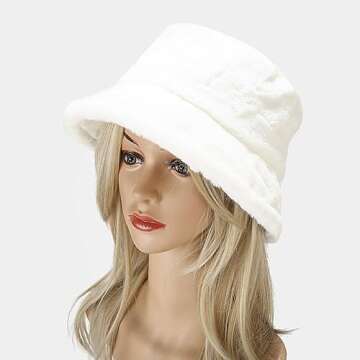 XYIYI Faux Fur Winter Bucket Hat for Everyone