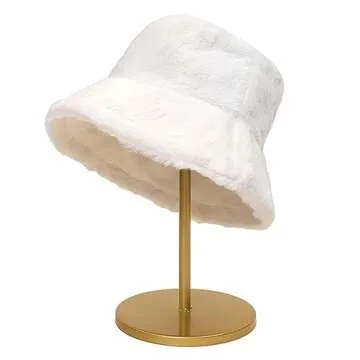 XYIYI Faux Fur Winter Bucket Hat for Everyone