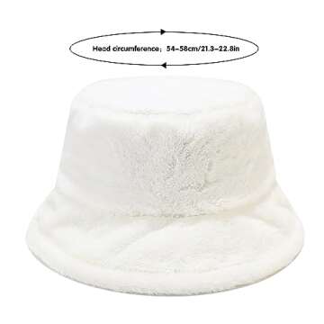 XYIYI Faux Fur Winter Bucket Hat for Everyone