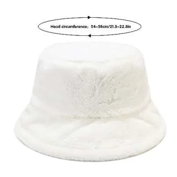 XYIYI Faux Fur Winter Bucket Hat for Everyone