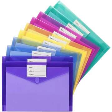 Sooez 10 Pack Plastic and Poly Envelopes - Durable Storage