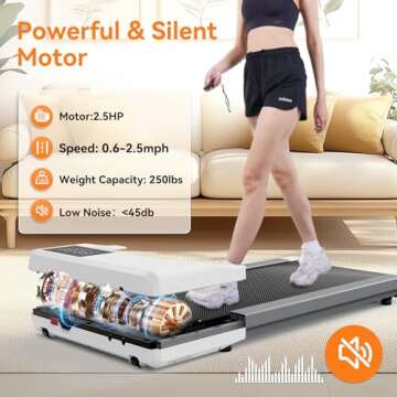 SupeRun Compact Under Desk Treadmill for Home Use