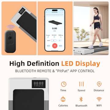 SupeRun Compact Under Desk Treadmill for Home Use