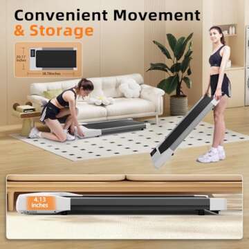 SupeRun Compact Under Desk Treadmill for Home Use