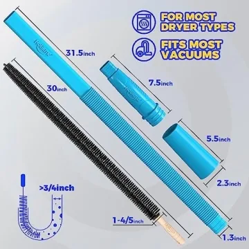 Holikme Flexible Dryer Vent Cleaner Kit for Efficient Cleaning