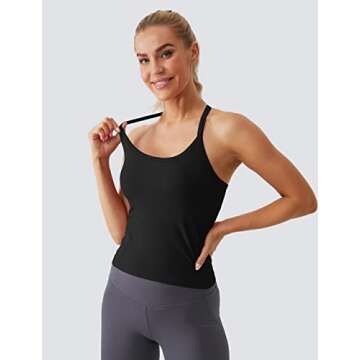 MathCat Workout Tank Tops for Women with Built-in Bra - Sleeveless Gym Tops