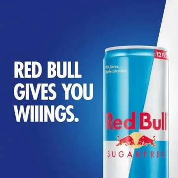 Red Bull Sugar Free Energy Drink with 114mg Caffeine plus Taurine & B Vitamins, 12 Fl Oz, Pack of 4 Cans