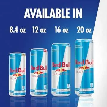 Red Bull Sugar Free Energy Drink with 114mg Caffeine plus Taurine & B Vitamins, 12 Fl Oz, Pack of 4 Cans