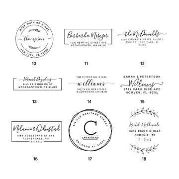 Personalized LOMENTICS Self Inking Address Stamp - 18 Designs
