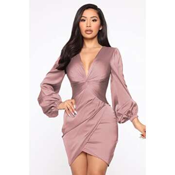 Elegant Ruffle Wrap Dress for Women Sexy V Neck Wedding Party Dress Knee Length Split Midi Dresses X...