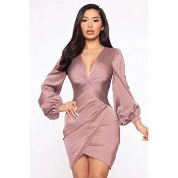 Elegant Ruffle Wrap Dress for Women Sexy V Neck Wedding Party Dress Knee Length Split Midi Dresses X...