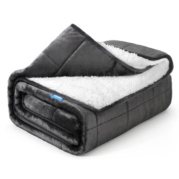 Cozy 15 lbs Weighted Sherpa Fleece Blanket for Comfort