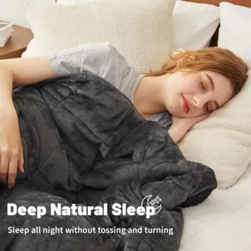 Cozy 15 lbs Weighted Sherpa Fleece Blanket for Comfort