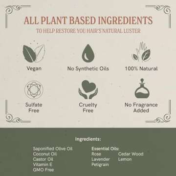 All-Natural Herbal Shampoo Bar | Vegan & Eco-Friendly | 3.5 oz