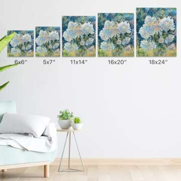 CONDA 11x14 inch Stretched Canvas for Painting, Pack of 8, Primed, 100% Cotton,5/8 Inch Profile Value Bulk Pack for Acrylics, Oils Painting