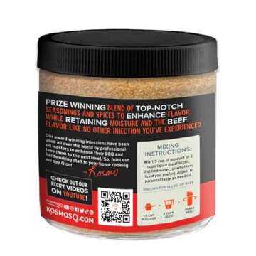Kosmos Q Original BBQ Beef Injection - Beef, Rib & Brisket Injection Marinade - BBQ Seasoning Made in the USA (Beef Brisket)