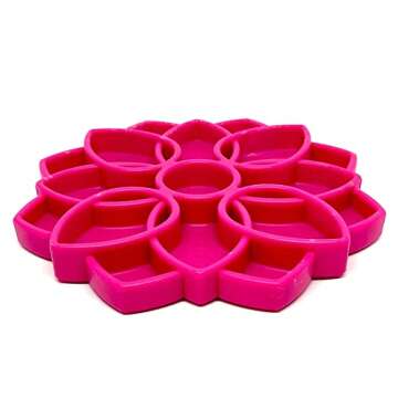 SodaPup Mandala eTray – Durable Slow Feeder Tray Made in USA from Non-Toxic, Pet-Safe, Food Safe M...