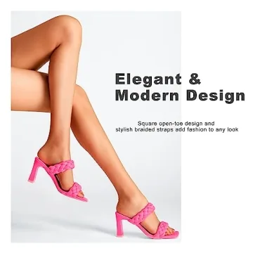 Stylish Women's Braided Heeled Sandals for Summer Wear