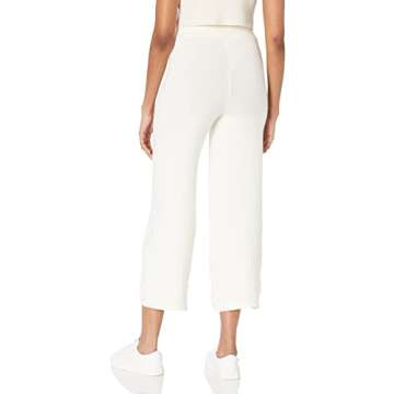The Drop Women’s Bernadette Pull-On Cropped Sweater Pant - Cozy Comfort in Whisper White