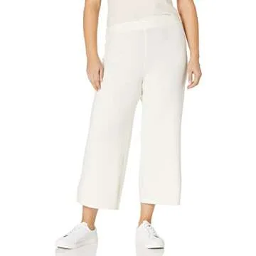 The Drop Women's Cropped Sweater Pant in Whisper White