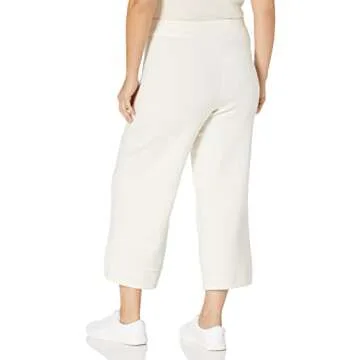 The Drop Women's Cropped Sweater Pant in Whisper White