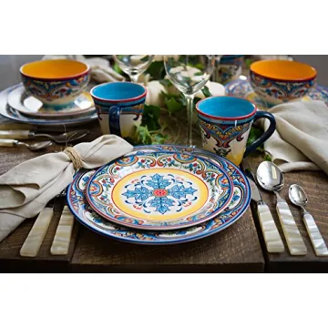 Zanzibar 16 Piece Dinnerware Set - Floral Design