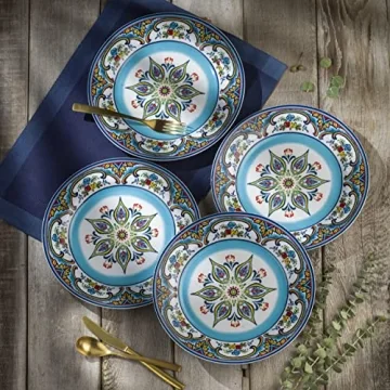 Zanzibar 16 Piece Dinnerware Set - Floral Design